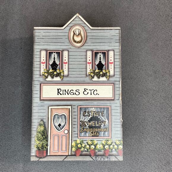 Brandywine Woodcrafts Downtown Houses Rings Etc Jewlery Shelf Sitter - Picture 1 of 5